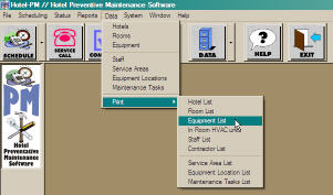 Print Equipment List